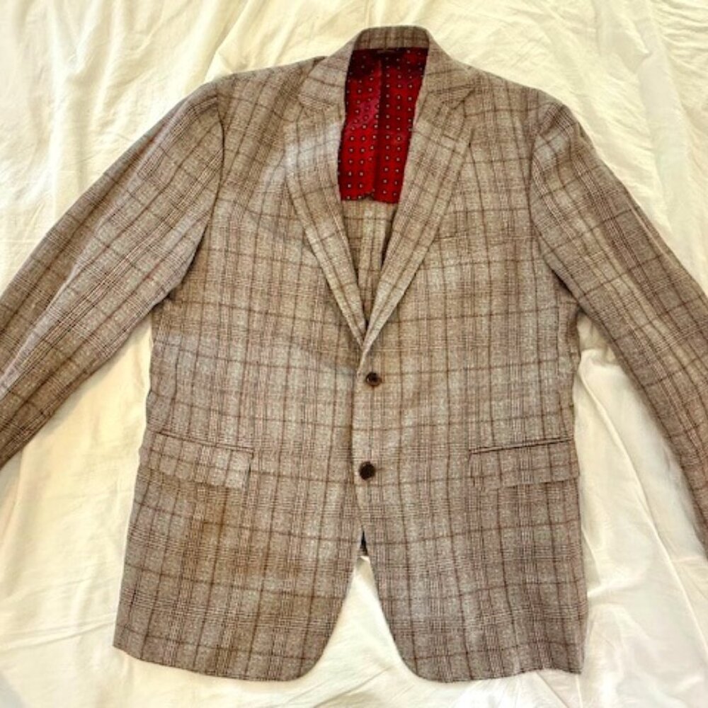Brooks Brothers Silk Blazer Special Selection Fabric Woven in Italy